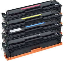 HP CC530A/CC531A/CC532A/CC533A compatible toner 4 pack designed for HP - Buy Direct!