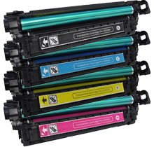 HP CE250X/251A/252A/253A Set   compatible toner - Buy Direct!