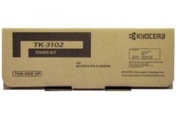 Kyocera Mita Genuine OEM TK3102 (TK-3102) Black Toner Cartridge (12.5K YLD)